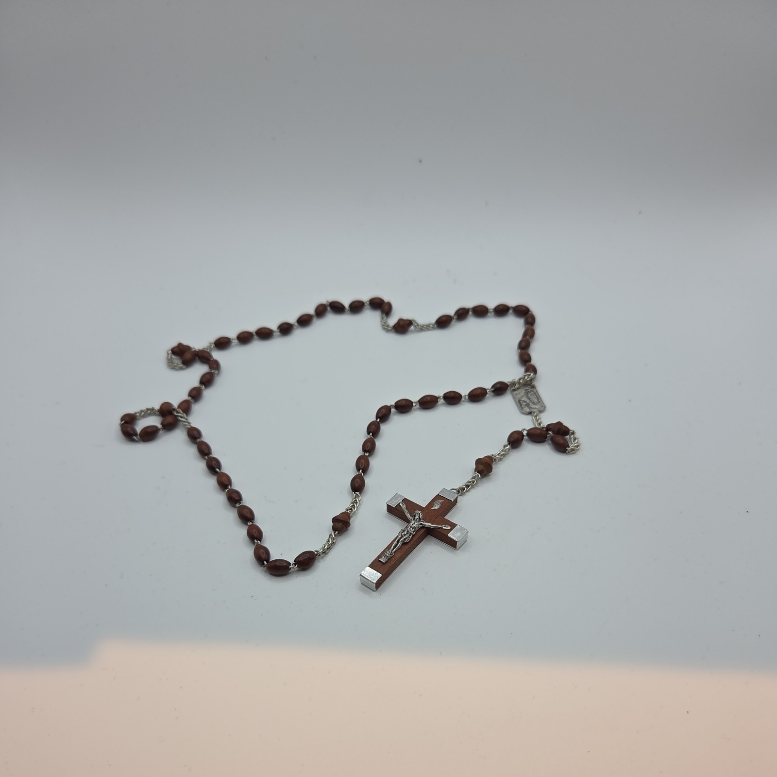 VTG New Lourdes Wood Rosary Religious Catholic France Prayer Jewelry VTG New Lourdes Wood Rosary Religious Catholic France Prayer Jewelry