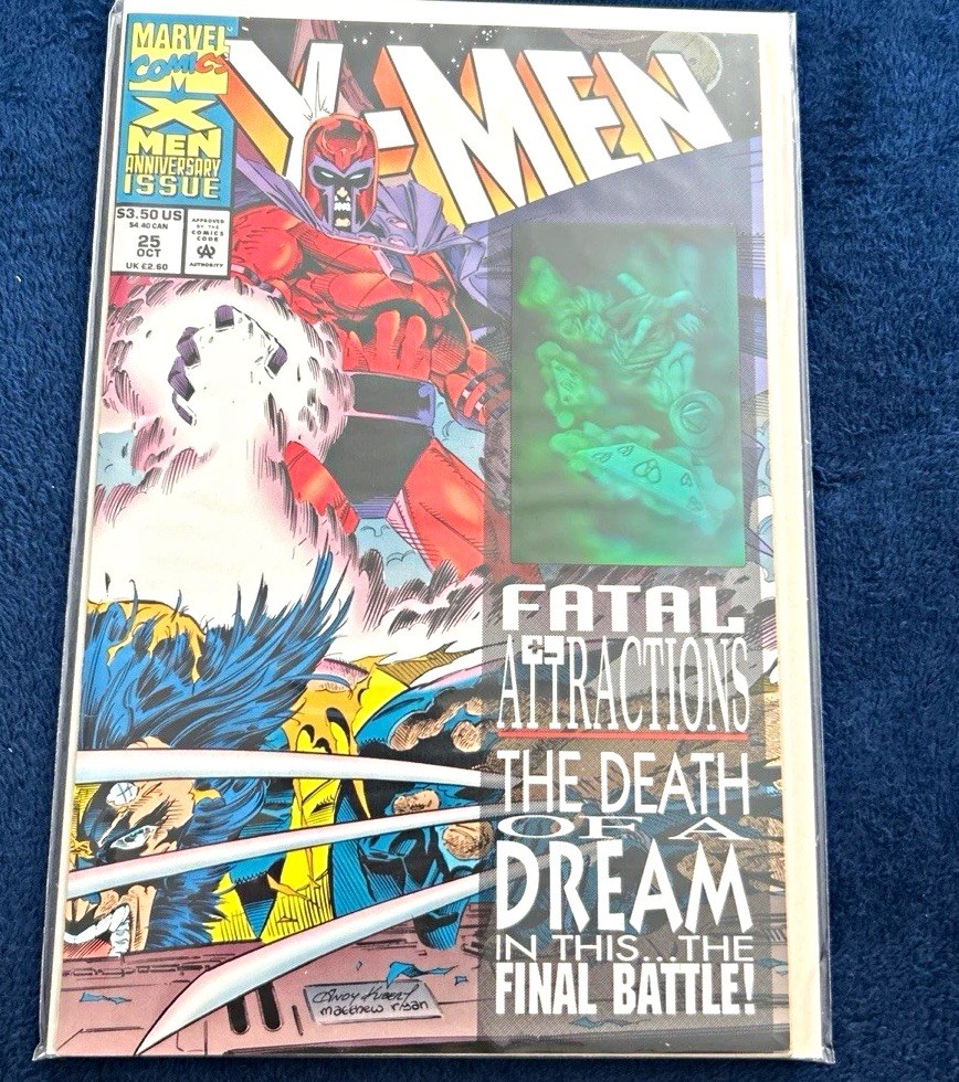 Marvel X-Men #25 (1991) Magneto Wolverine Chris Claremont Jim Lee Cover Marvel X-Men #25 (1991) Magneto Wolverine Chris Claremont Jim Lee Cover