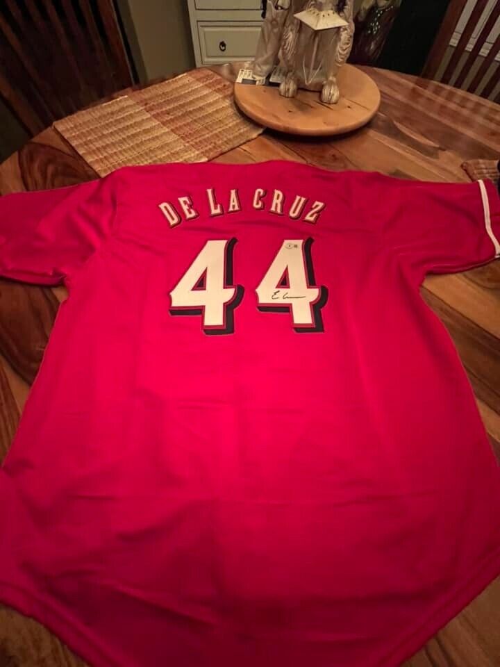 Elly De La Cruz Cincinnati Reds Autographed Red Custom Baseball Jersey Beckett