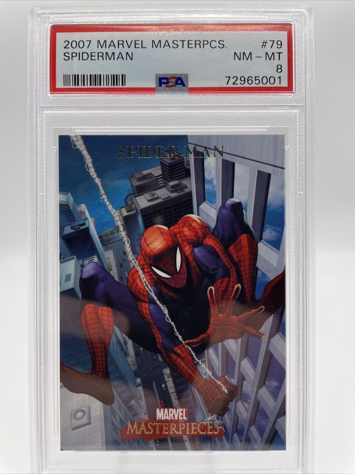 2007 Upper Deck Fleer Marvel Masterpieces SkyBox Spider-Man #79 PSA 8 NM-MT