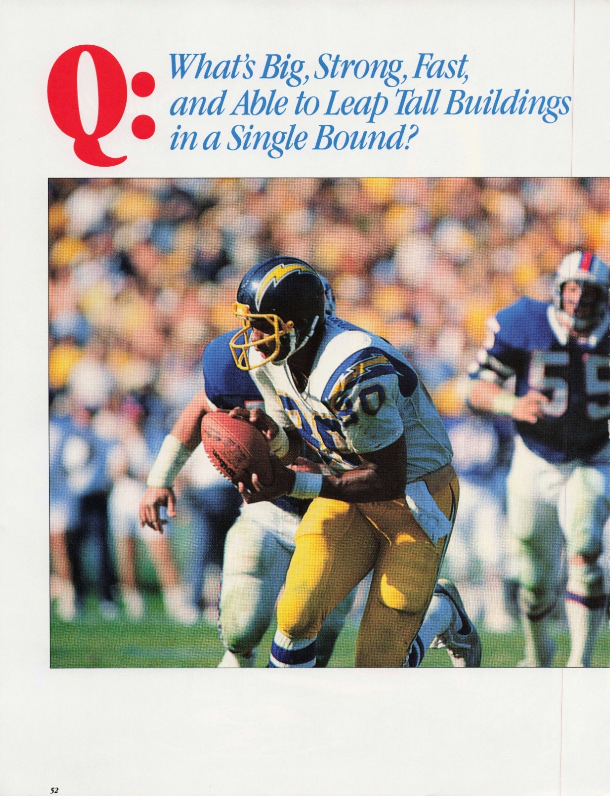 Kellen Winslow San Diego Chargers Vintage 1982 Magazine Photo Kellen Winslow San Diego Chargers Vintage 1982 Magazine Photo