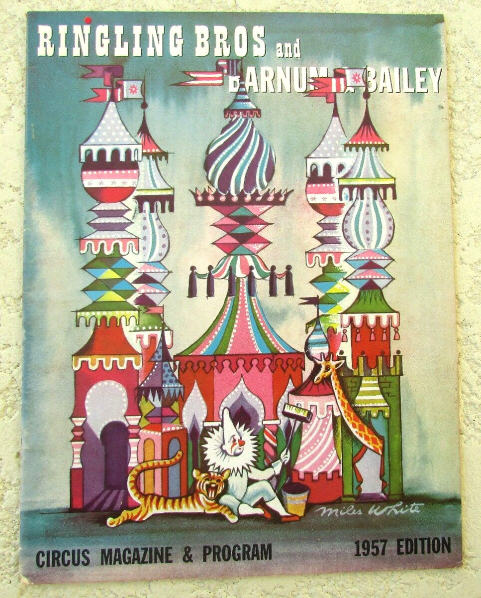 1957 Ringling Bros Barnum & Bailey circus magazine program photos stories vtg ad 1957 Ringling Bros Barnum & Bailey circus magazine program photos stories vtg ad