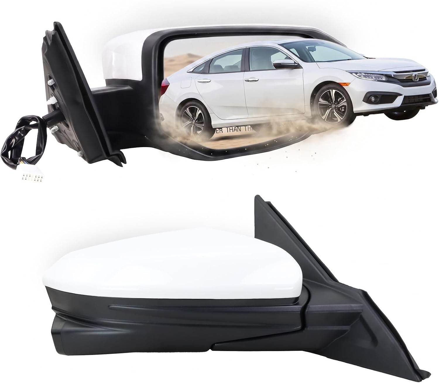 Passenger Side Door Mirror Compatible with 2016-2021 Honda Civic Sedan/Coupe/Hat Passenger Side Door Mirror Compatible with 2016-2021 Honda Civic Sedan/Coupe/Hat
