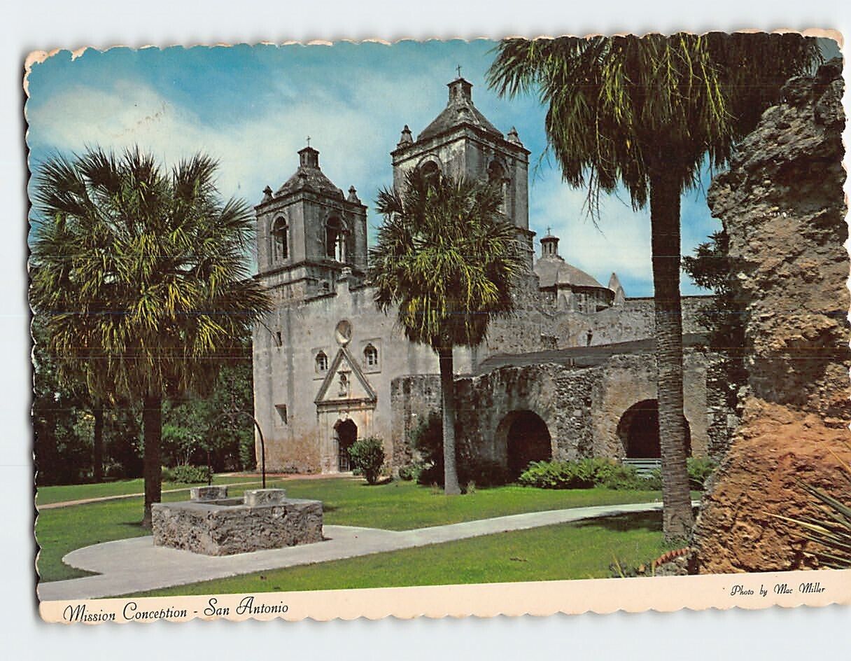 Postcard Mission Conception San Antonio Texas USA