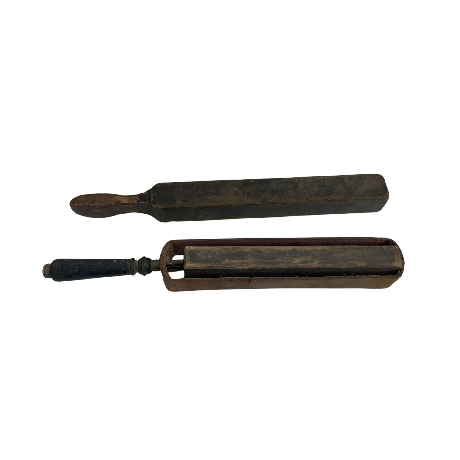 Antique Straight Razor Strop Set – Razor Stropper & Paddle Strop Barber Tools……. Antique Straight Razor Strop Set – Razor Stropper & Paddle Strop Barber Tools…….