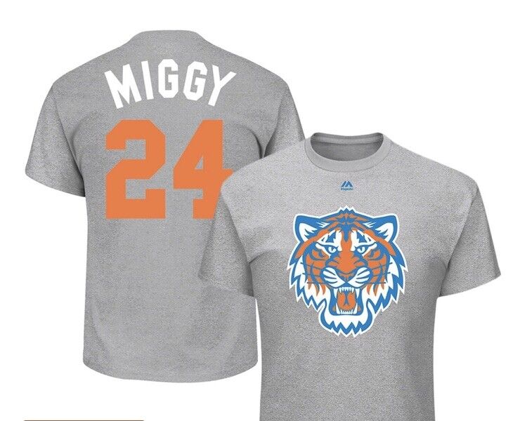 Detroit Tigers Player Shirt Miggy Size M Players Weekend Miguel Cabrera #24 NEW