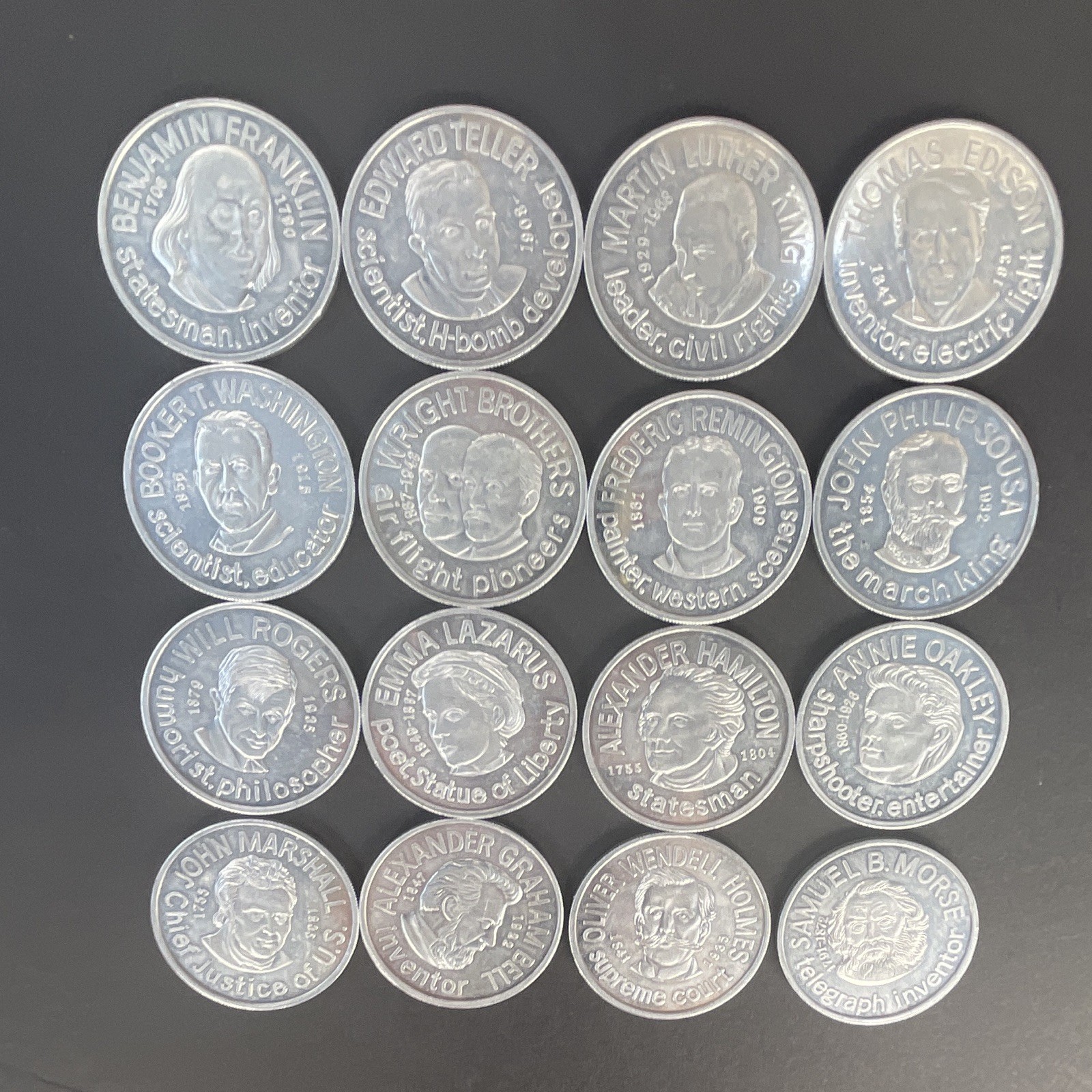 16 People Who Made America Coins. Ben Franklin, MLK, Hamilton, Wright Bros Etc 16 People Who Made America Coins. Ben Franklin, MLK, Hamilton, Wright Bros Etc