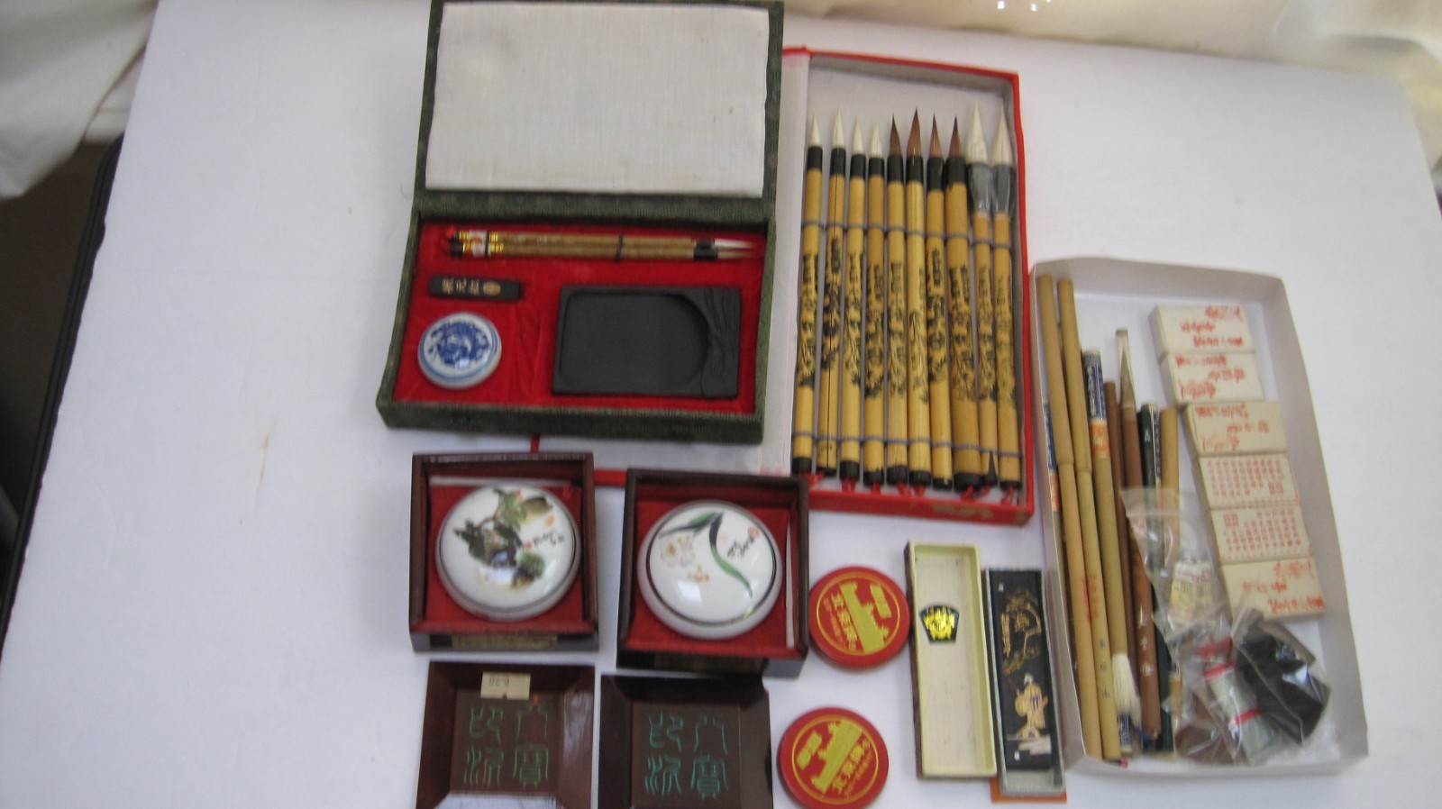 Vintage Chinese Calligraphy Brush & Ink Art Set – Assorted Collection