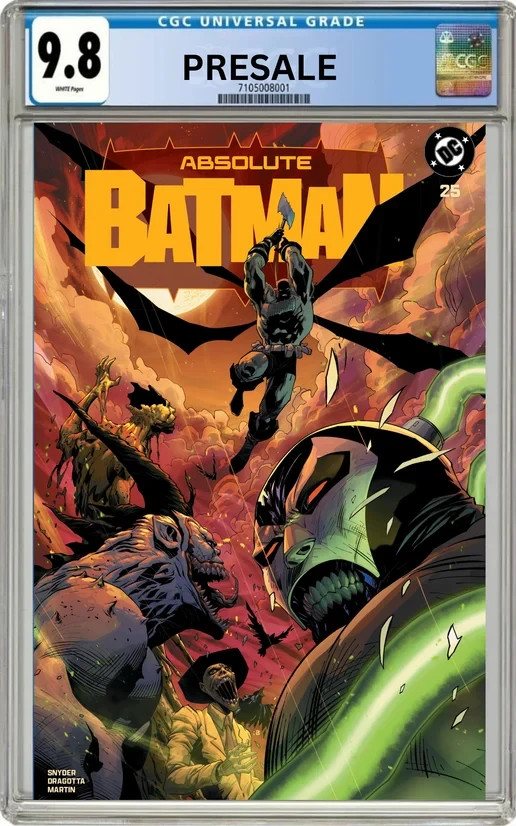 CGC 9.8 Absolute Batman 25 Exclusive TRADE variant Ryan Benjamin PRESALE 10-28