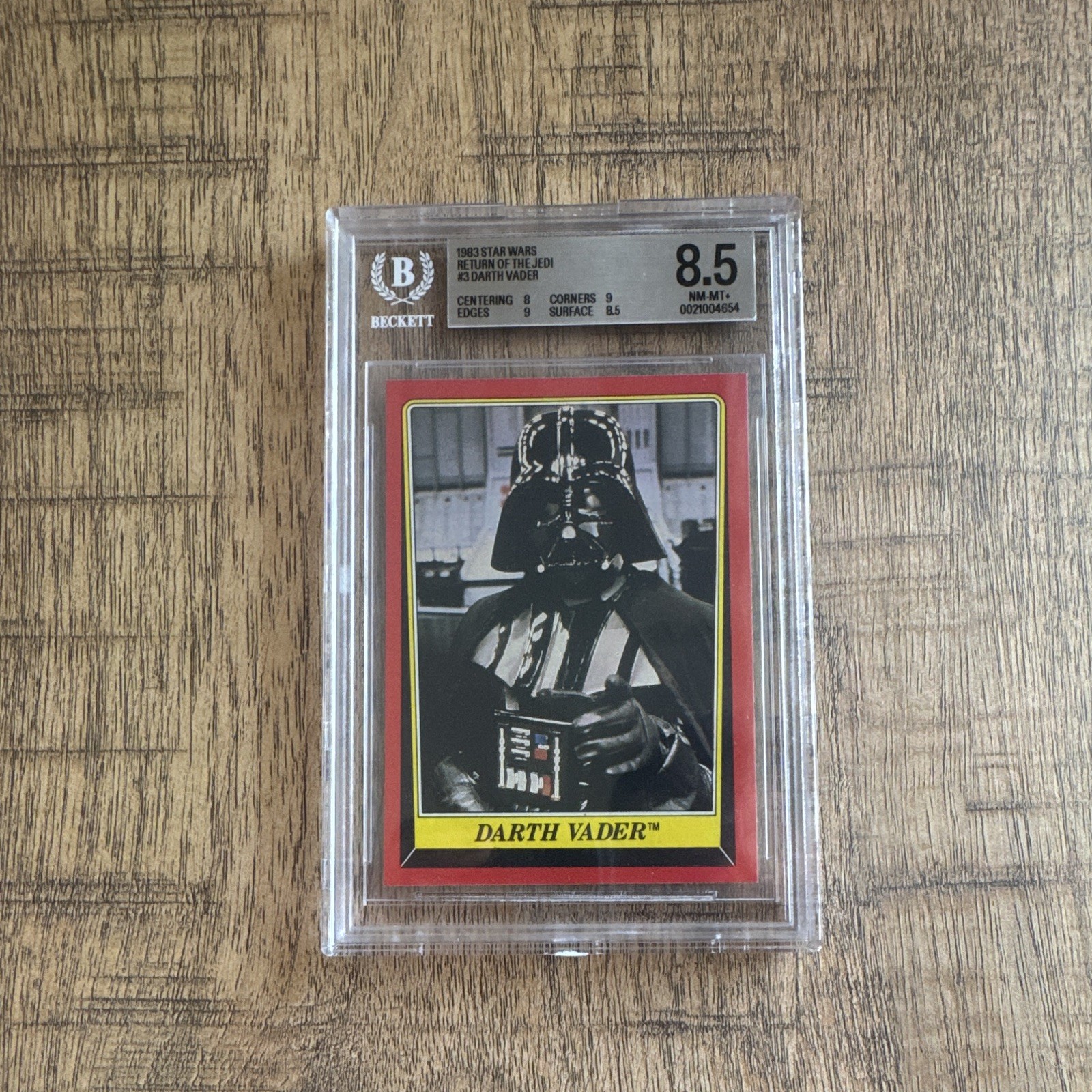 Topps 1983 Star Wars Return of the Jedi Darth Vader #3 Beckett Graded 8.5 Topps 1983 Star Wars Return of the Jedi Darth Vader #3 Beckett Graded 8.5