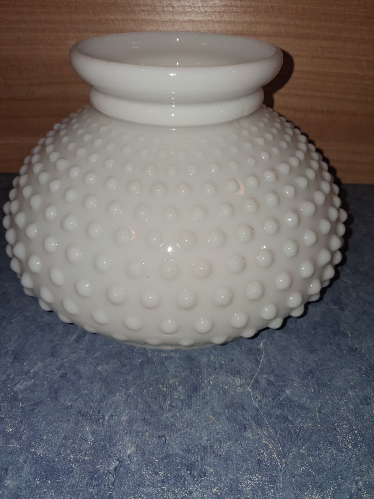 VTG White Milk Glass Hobnail Lamp Shade 7 VTG White Milk Glass Hobnail Lamp Shade 7