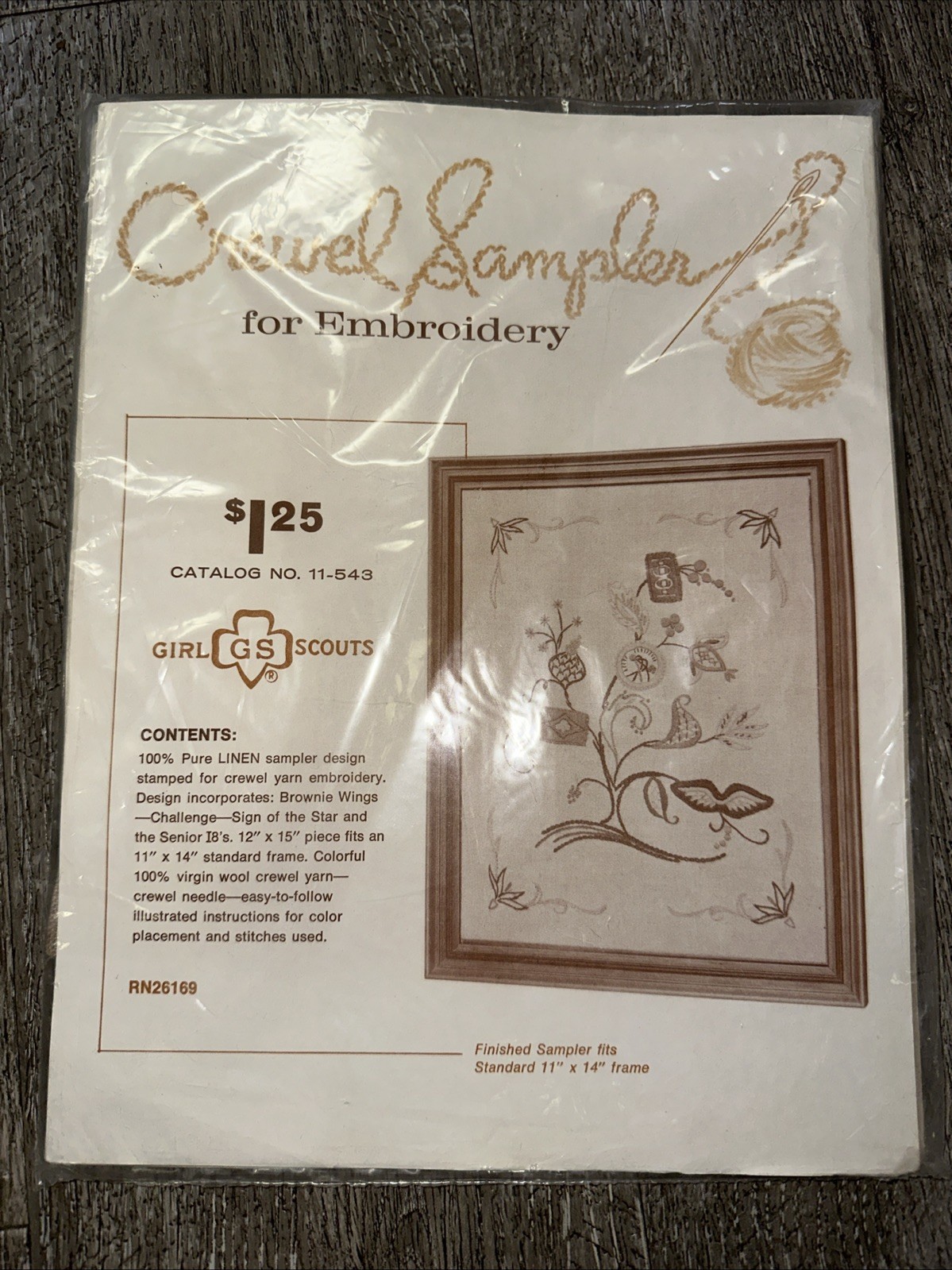 Girl Scouts Crewel Sampler Embroidery Kit Rare Grandma Hobby Slow Living NIP/NOS Girl Scouts Crewel Sampler Embroidery Kit Rare Grandma Hobby Slow Living NIP/NOS