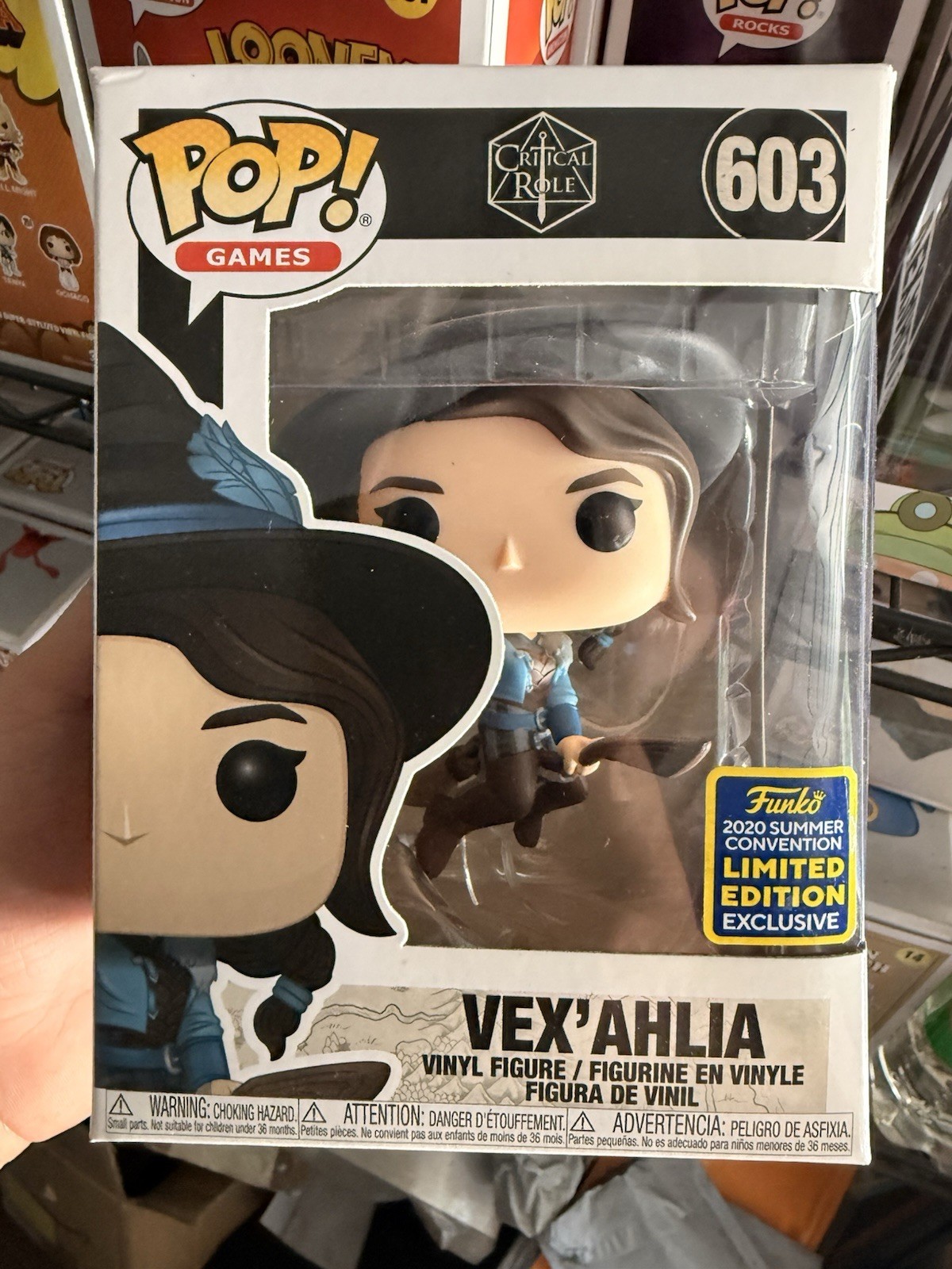Funko Pop Critical Role Vex'Ahlia 2020 Summer Convention Exclusive W/ Protector Funko Pop Critical Role Vex'Ahlia 2020 Summer Convention Exclusive W/ Protector