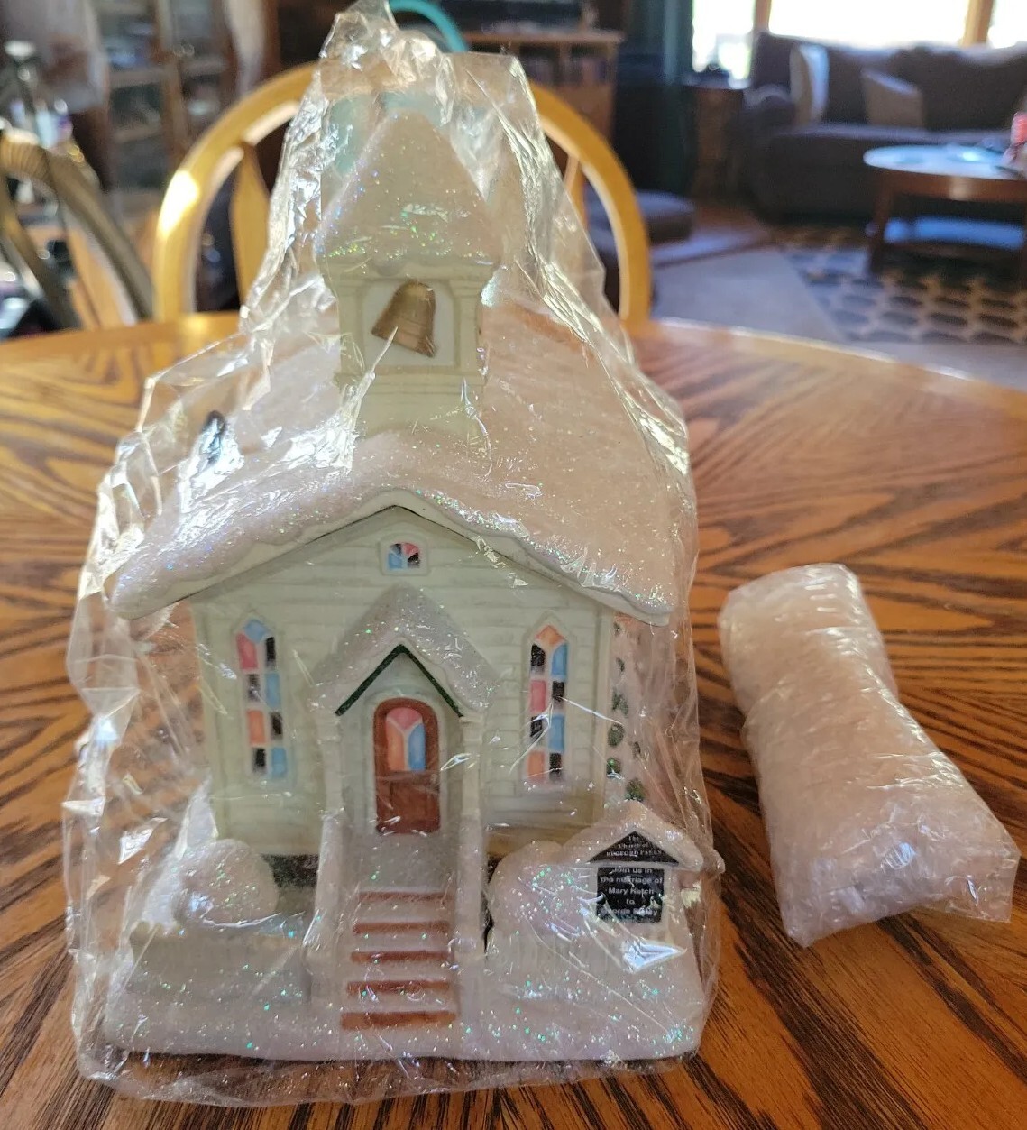Rare Enesco It's A Wonderful Life Bedford Falls Church Illuminated CHRISTMAS ORN Rare Enesco It's A Wonderful Life Bedford Falls Church Illuminated CHRISTMAS ORN