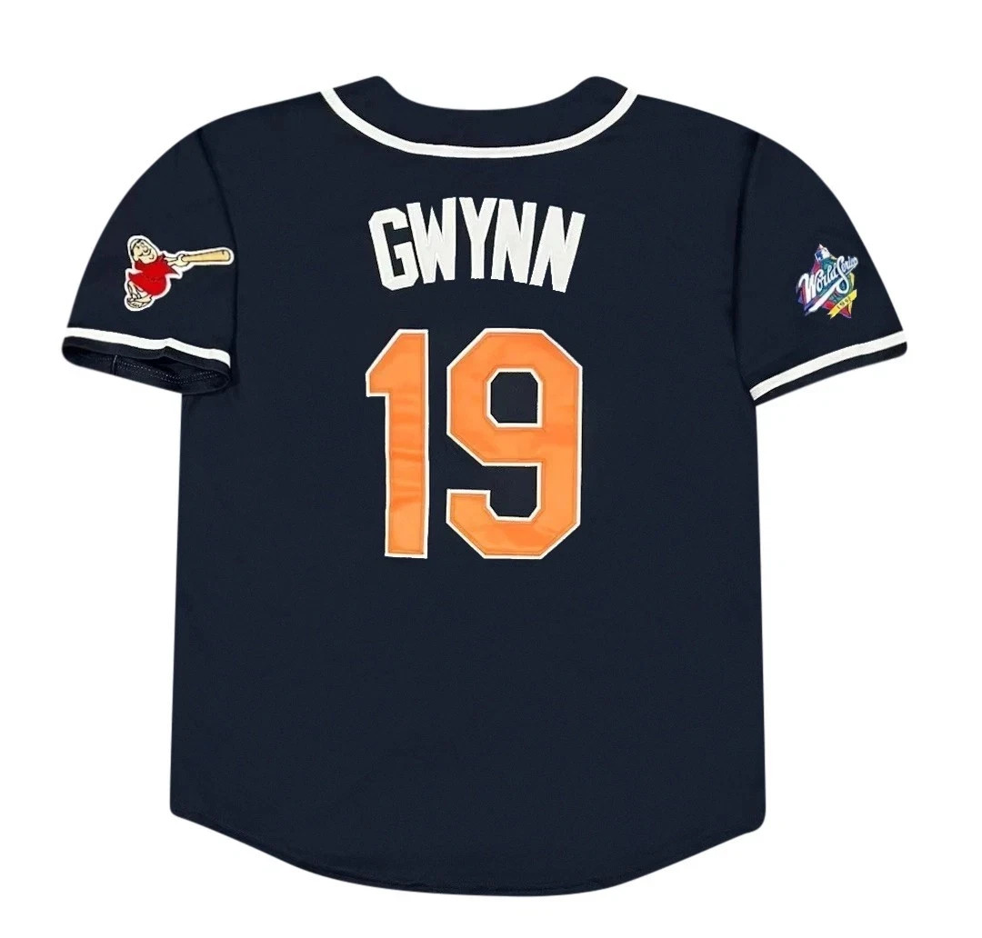 Tony Gwynn San Diego Padres 1998 World Series Alt Navy Blue Jersey Men's (L-XL)