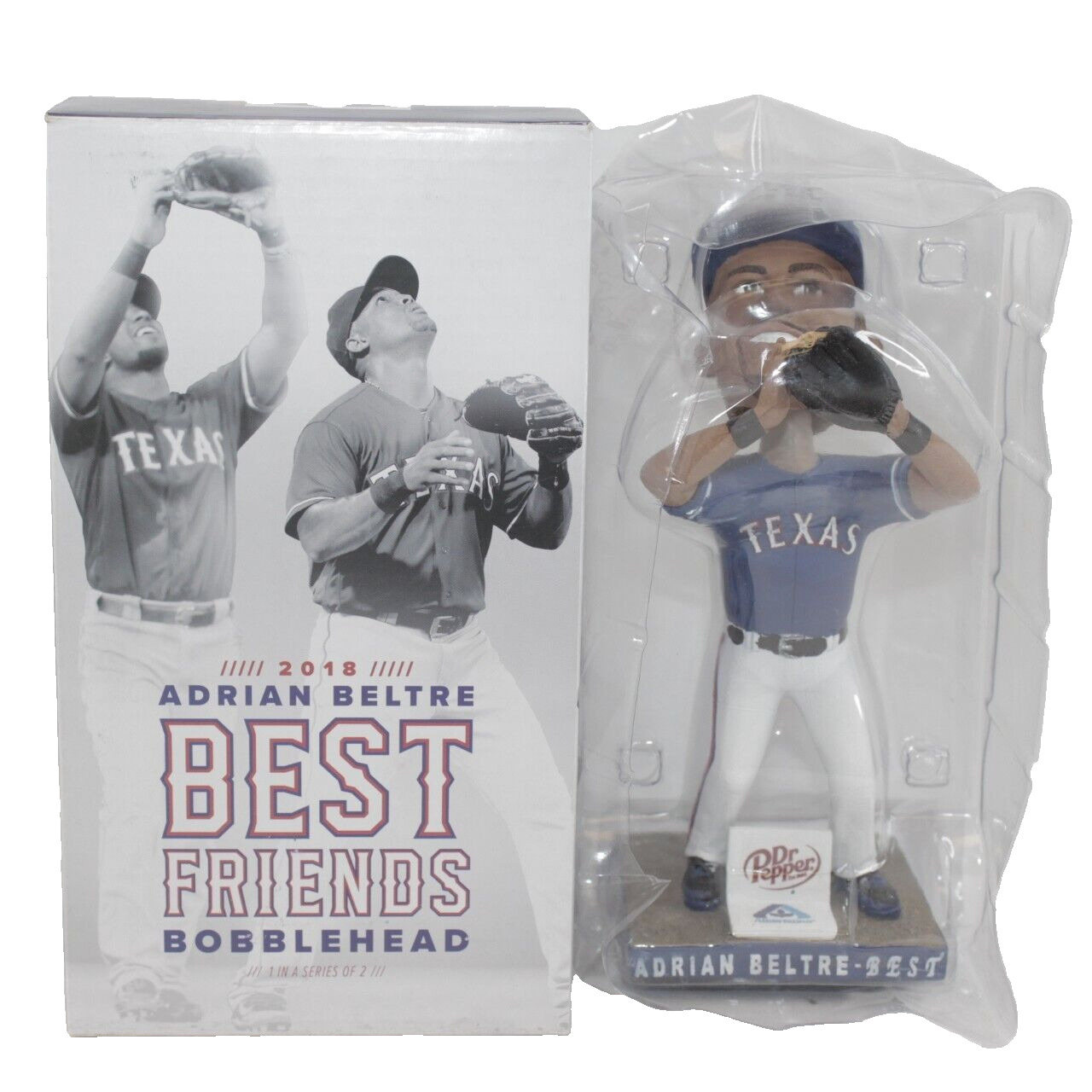 Adrian Beltre Best Friends 2018 Texas Rangers MLB Baseball Bobblehead * Defects
