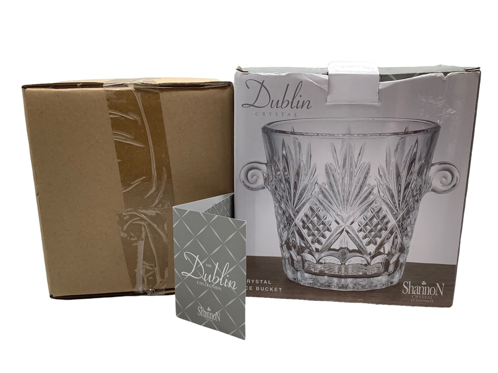 Shannon Dublin Cyrstal Ice Bucket NIB MCM Collectible Barware Drinkware Servewar Shannon Dublin Cyrstal Ice Bucket NIB MCM Collectible Barware Drinkware Servewar