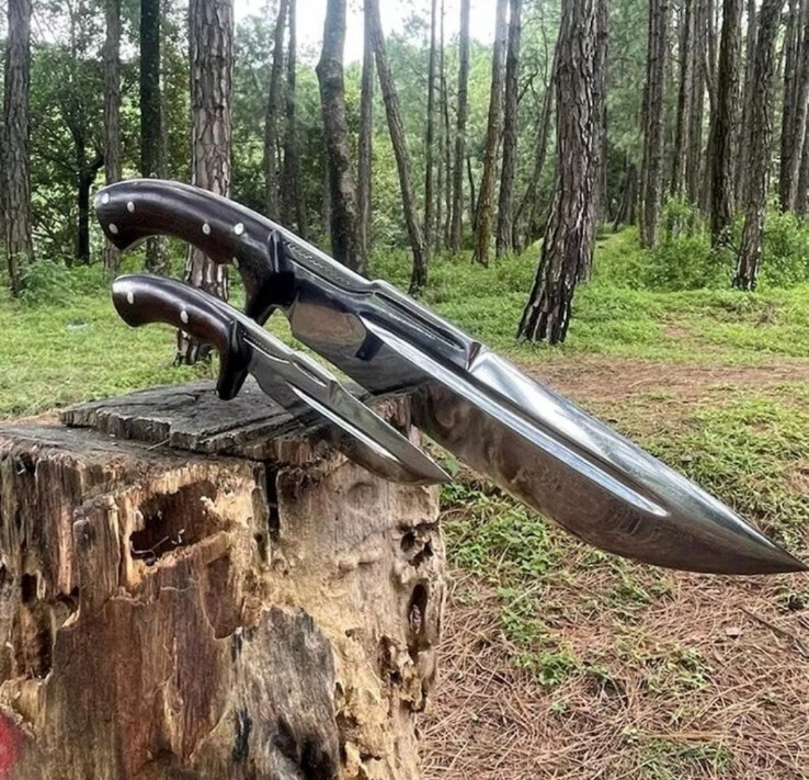 Custom Handmade Carbon Steel Blade Survival Machete Knife| Hunting Knife Camping