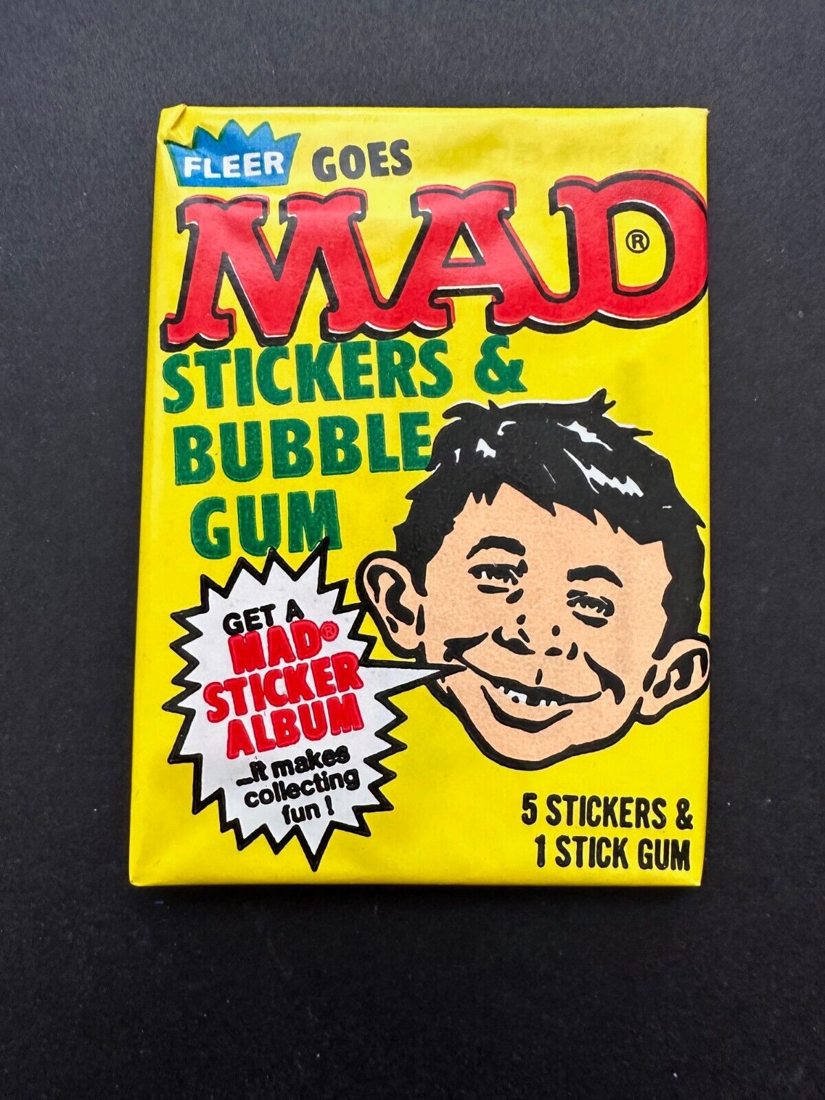 Vintage 1983 Fleer One (1) Mad Wax Pack Stickers Sealed Unopened New