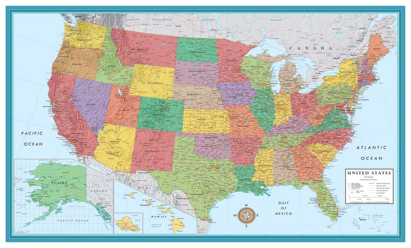 48x78 Huge United States, USA Classic Elite Wall Map Laminated 48x78 LAMINATED 48x78 Huge United States, USA Classic Elite Wall Map Laminated 48x78 LAMINATED