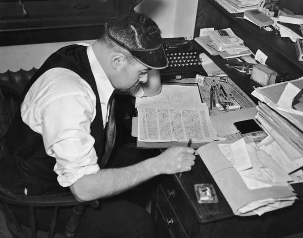 Columbia University student studying in his room in New York in 1938 Old Photo Columbia University student studying in his room in New York in 1938 Old Photo