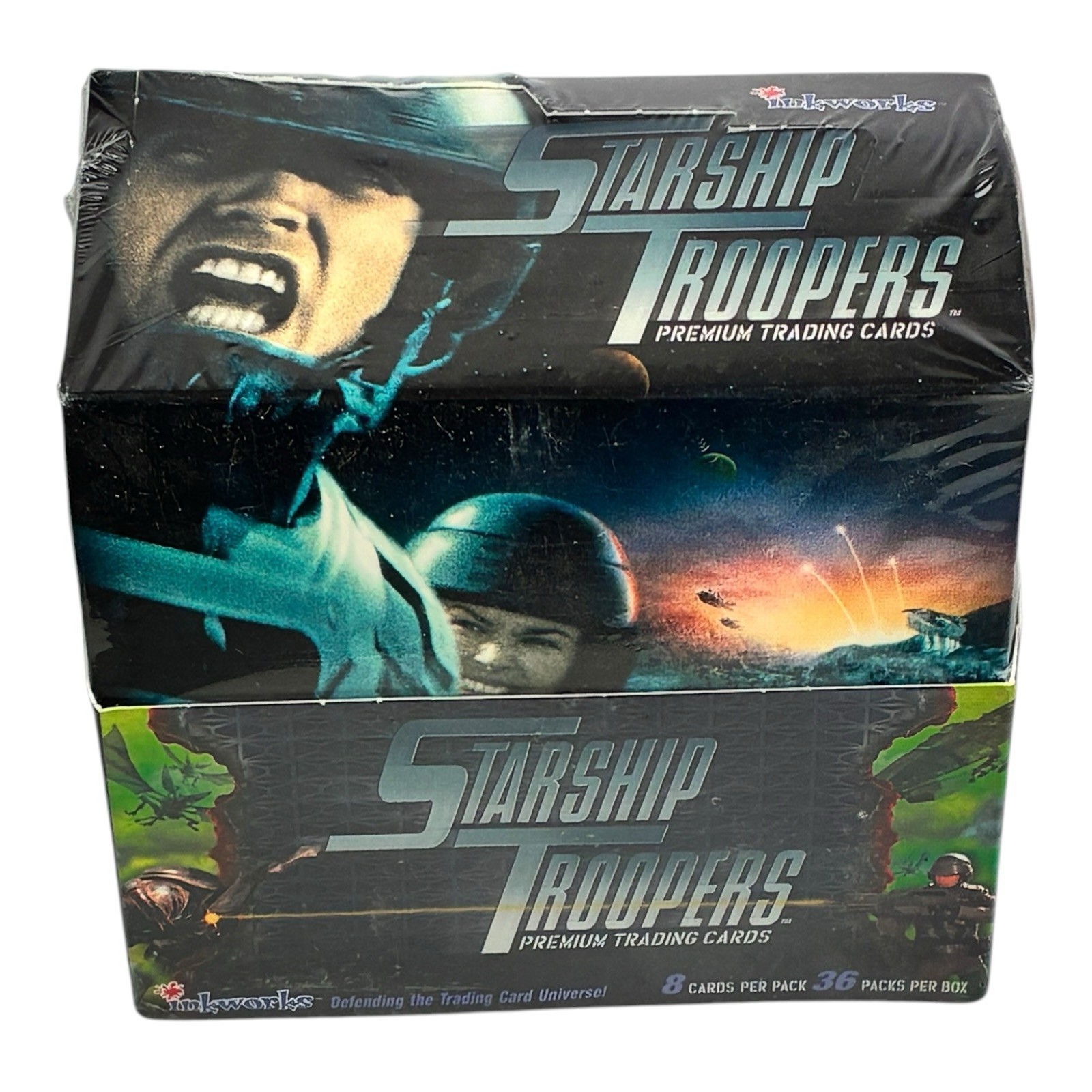 1997 Inkworks Starship Troopers Movie Trading Card Factory Sealed Box (36 Packs) 1997 Inkworks Starship Troopers Movie Trading Card Factory Sealed Box (36 Packs)