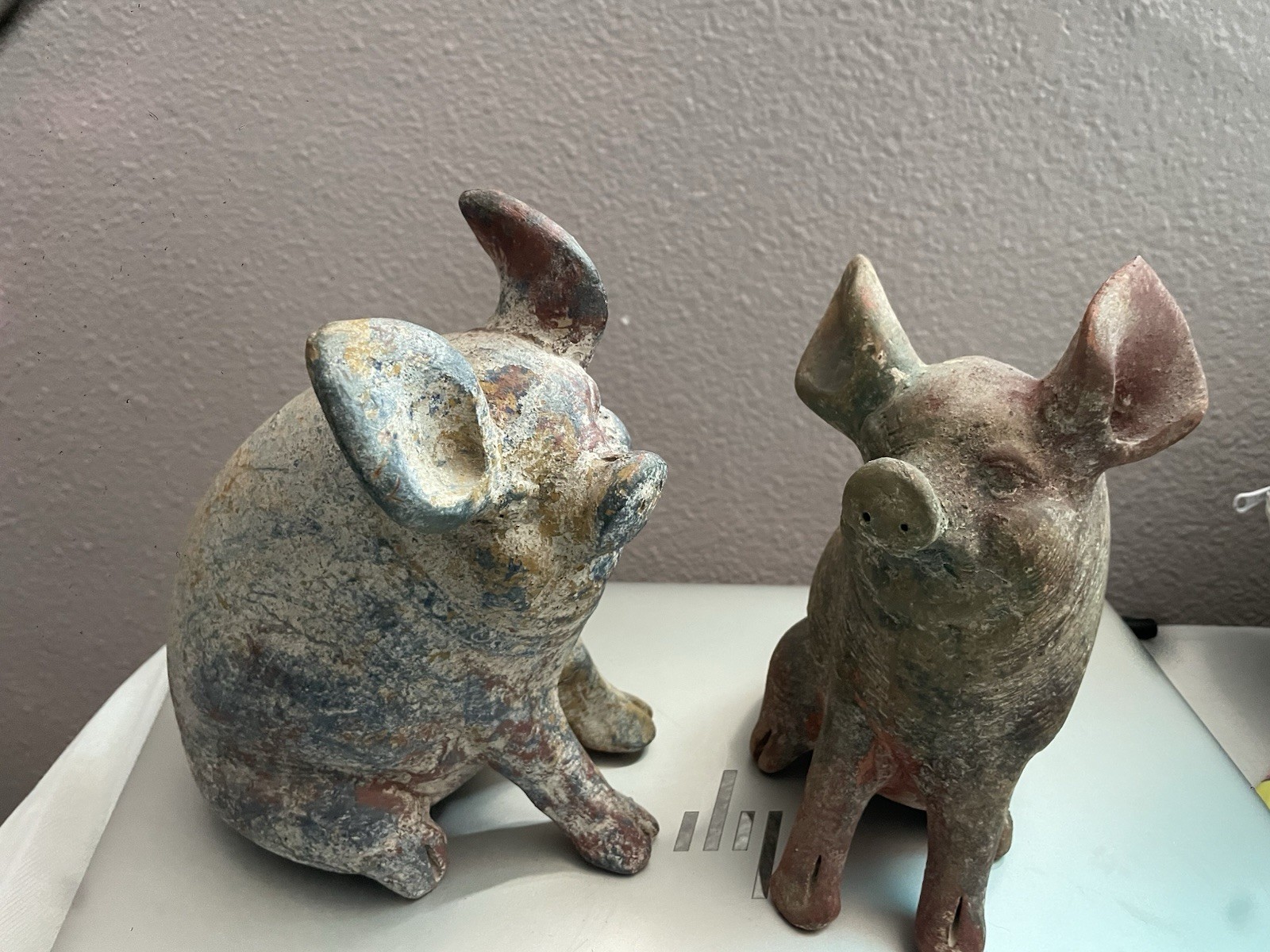 Vintage Terra Cotta Piggies, Mexican Folk Art Vintage Terra Cotta Piggies, Mexican Folk Art