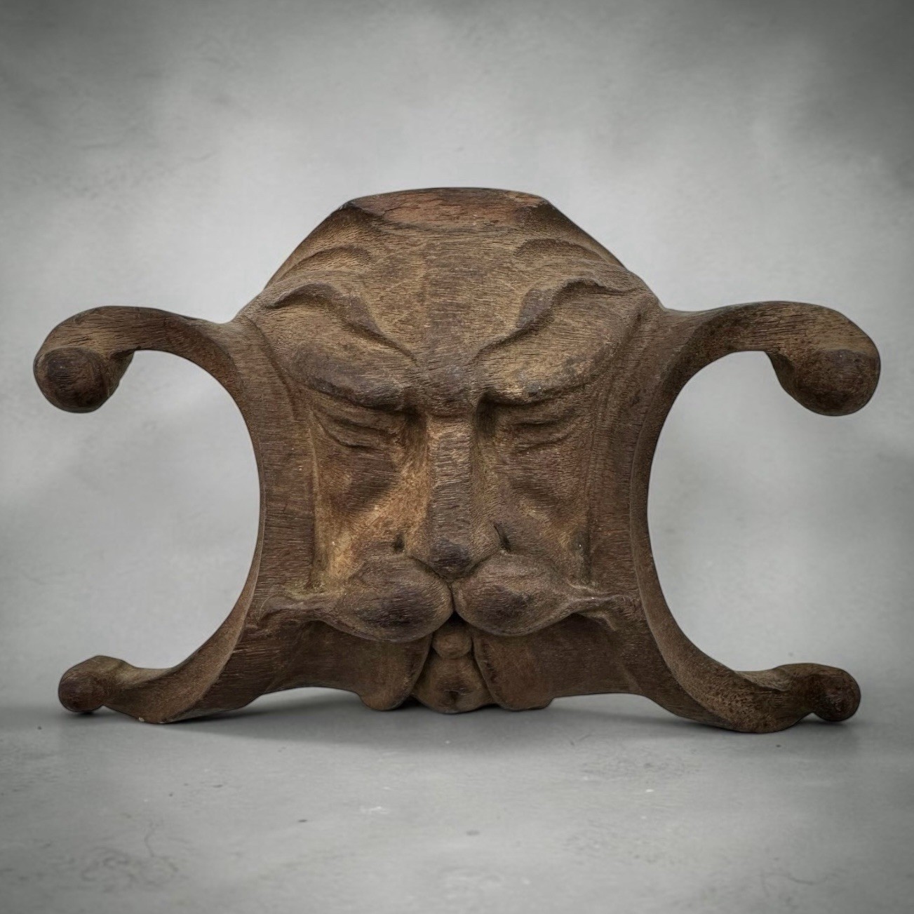 ARCHITECTURAL GREEN MAN Gothic French Carved Wood Wooden Vintage WALL ART PIECE ARCHITECTURAL GREEN MAN Gothic French Carved Wood Wooden Vintage WALL ART PIECE