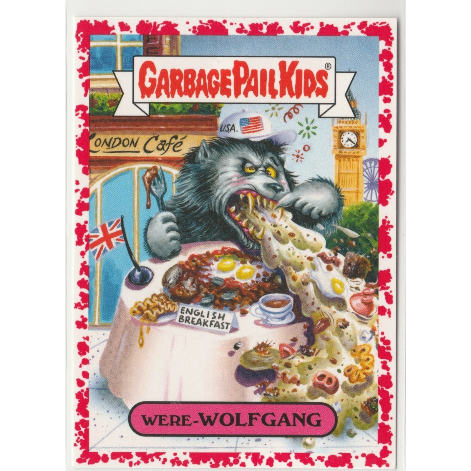 Were-Wolfgang #9a Red Bloody Nose 44/75 Garbage Pail Kids GPK American Werewolf Were-Wolfgang #9a Red Bloody Nose 44/75 Garbage Pail Kids GPK American Werewolf