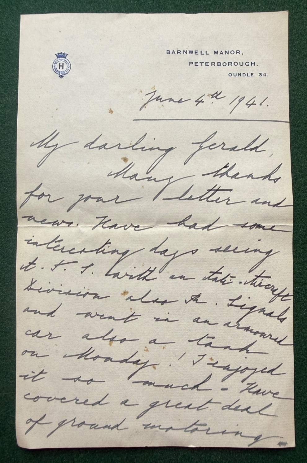 Antique Royal Signed Letter Mummy Mary Princess Royal Son Lascelles Barnwell WW2 Antique Royal Signed Letter Mummy Mary Princess Royal Son Lascelles Barnwell WW2