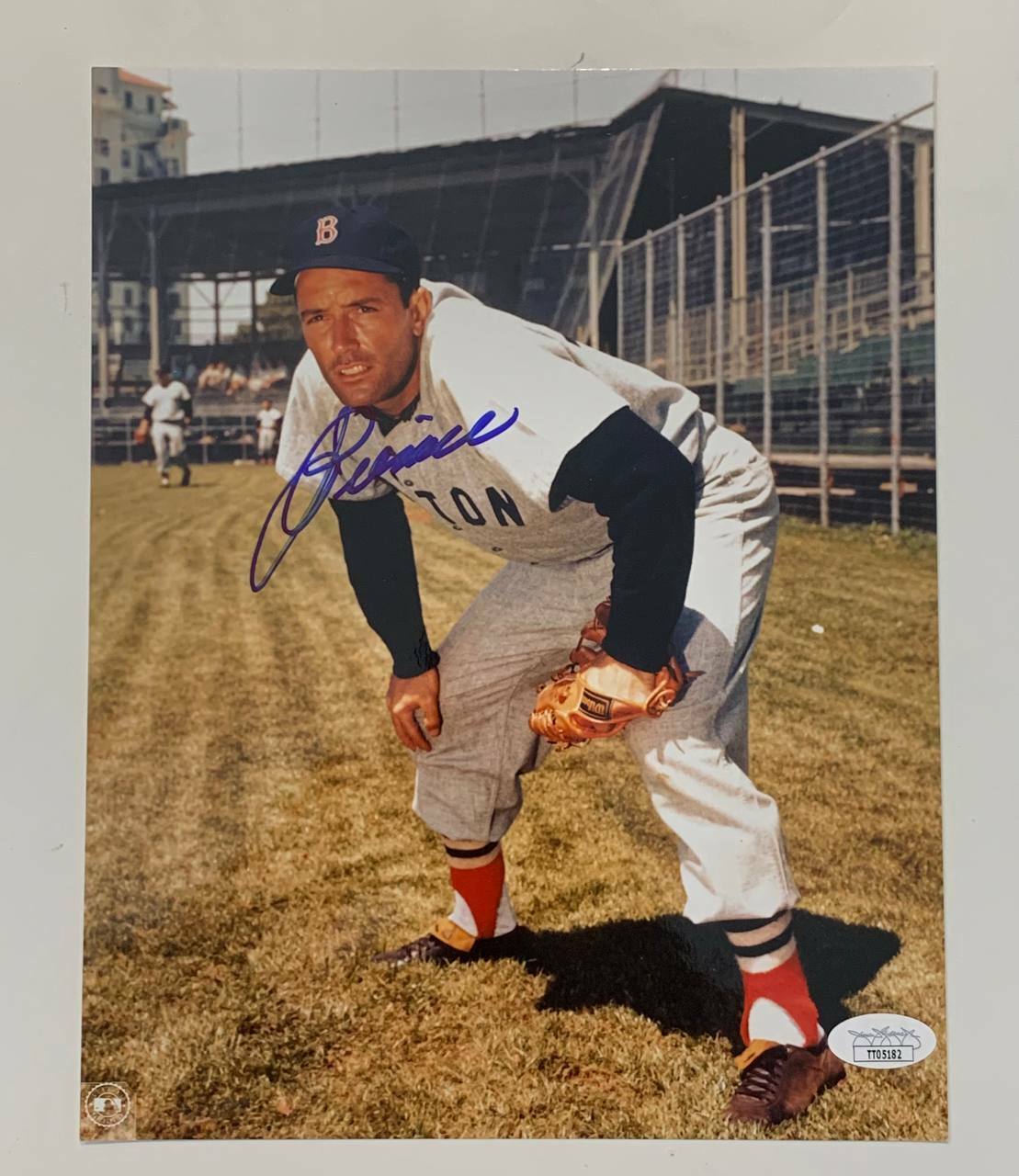 Jimmy Piersall Autographed 8x10 Photo JSA COA Boston Red Sox