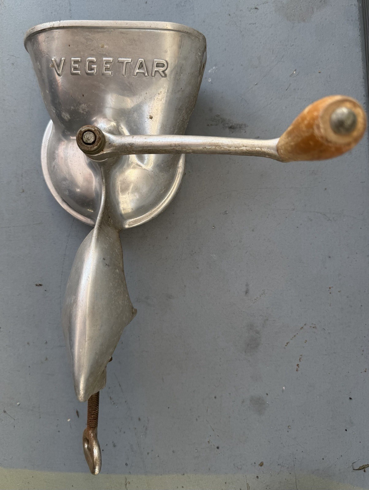 Vintage European Vegetar Manual Vegetable Grinder Table Clamp