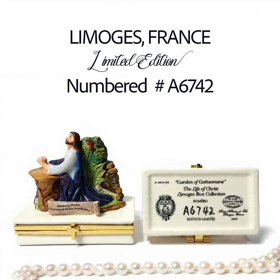 Henri d'Arceau Limoges Garden Gethsemane Life Christ Ltd Ed Box 2009 #A6742 Henri d'Arceau Limoges Garden Gethsemane Life Christ Ltd Ed Box 2009 #A6742