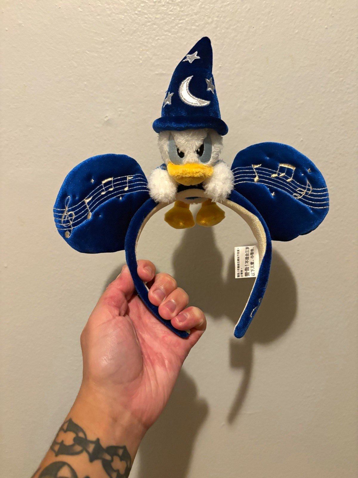 Philharmagic Donald Duck Mickey Ears Hong Kong Disneyland, New w/o Tags Philharmagic Donald Duck Mickey Ears Hong Kong Disneyland, New w/o Tags