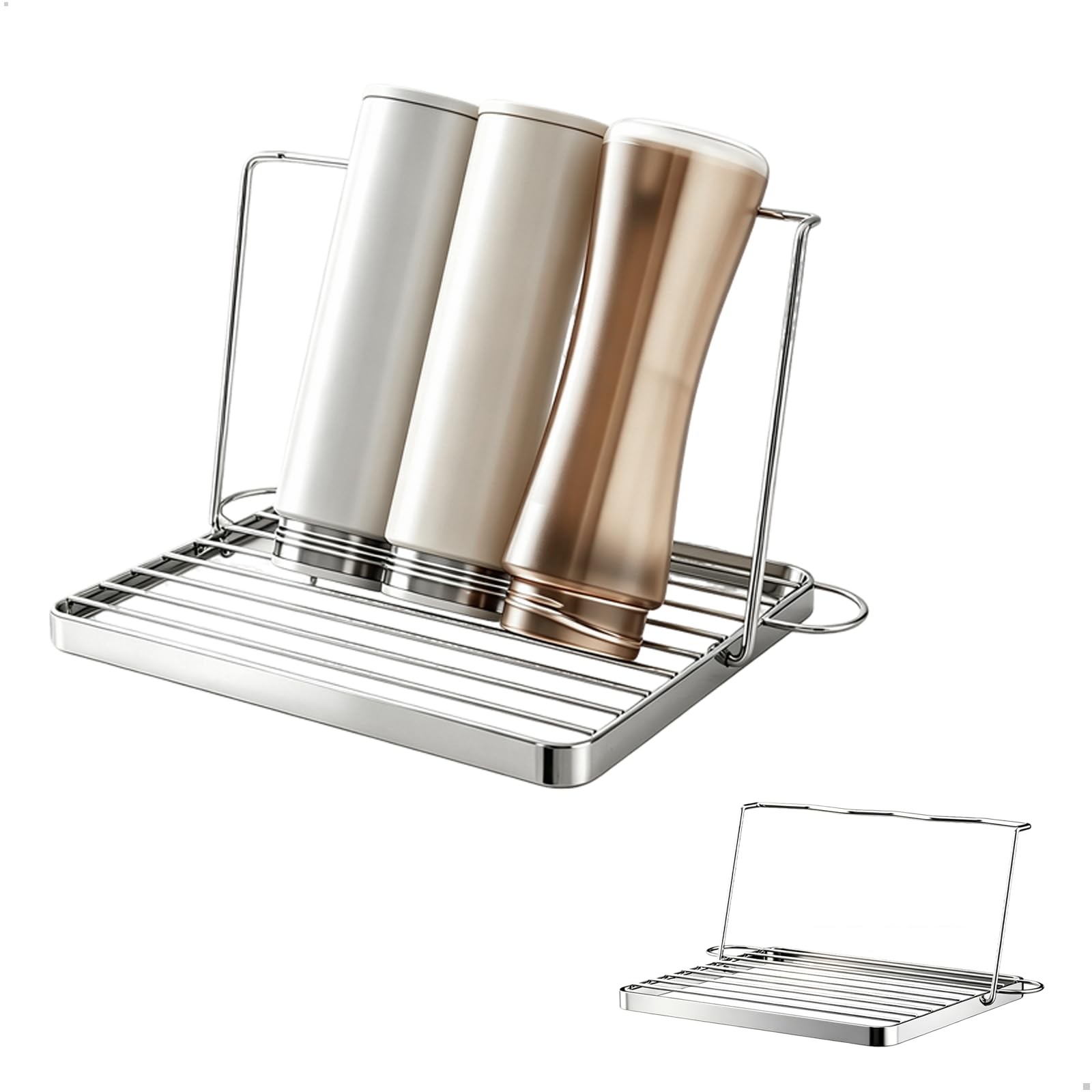 Drainer Rack Bottles, Bottle Rack Drainer, 304 Stainless Steel Foldable with Drainer Rack Bottles, Bottle Rack Drainer, 304 Stainless Steel Foldable with