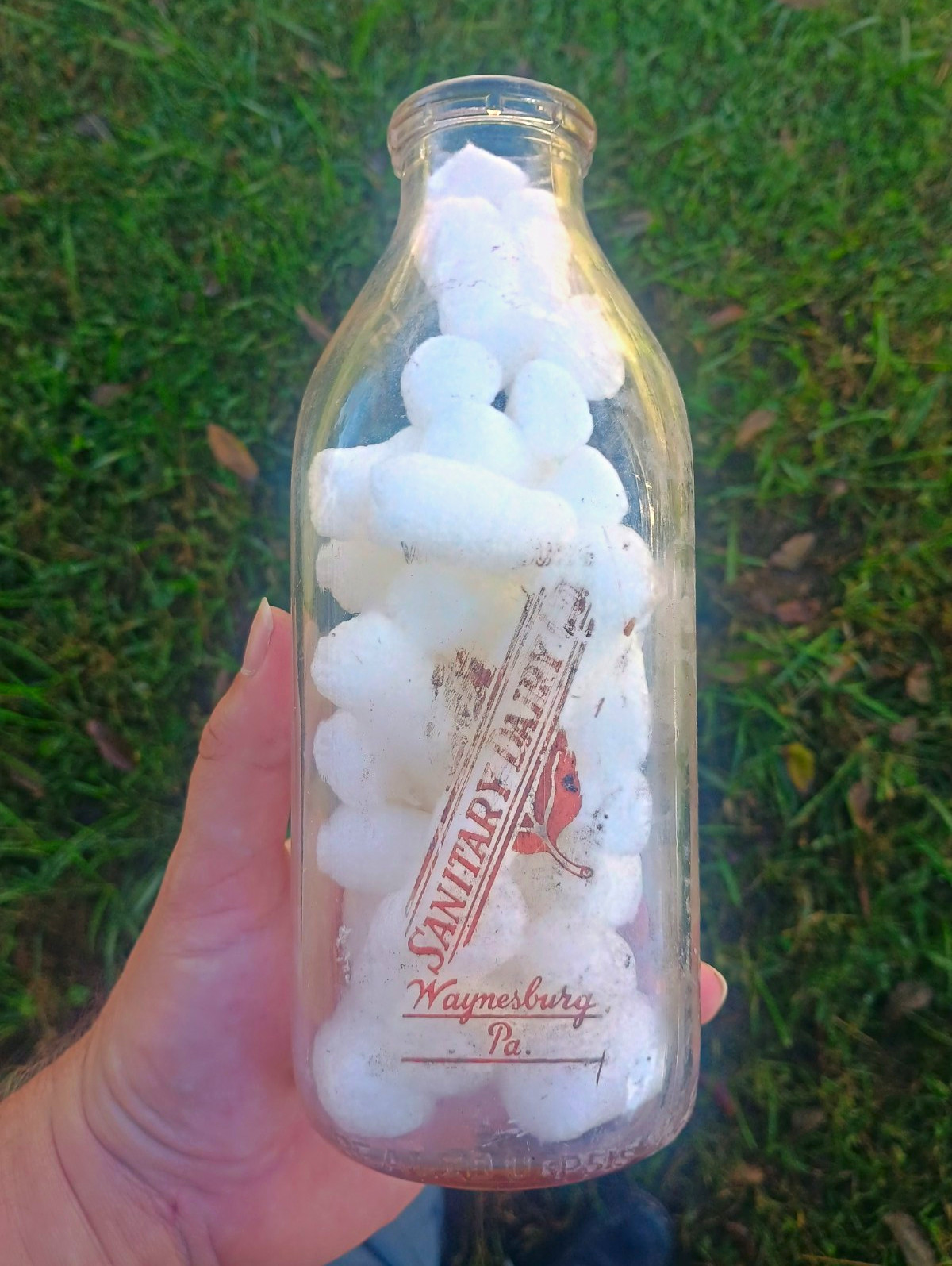 Vintage Sanitary Dairy Waynesburg Pennsylvania PA bottle Vintage Sanitary Dairy Waynesburg Pennsylvania PA bottle