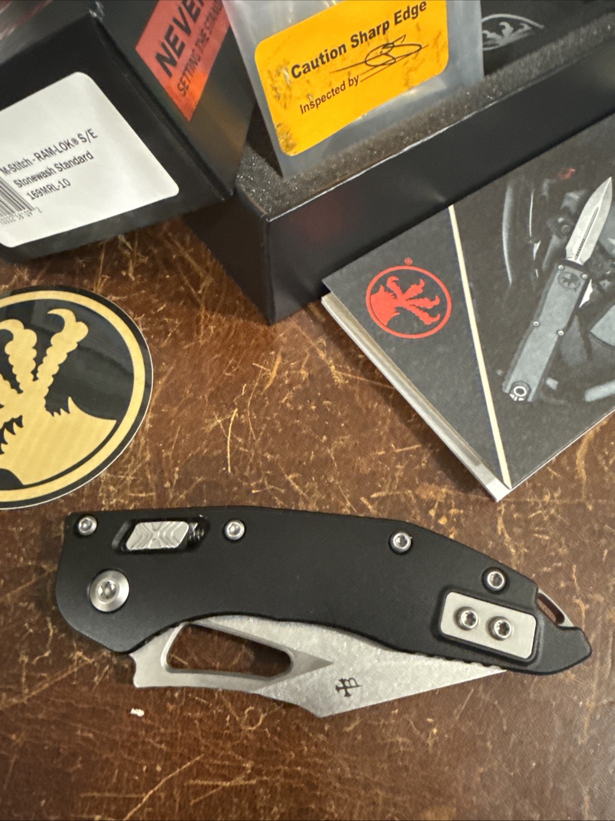 Microtech M- Stitch - RAM-LOK S/E Stonewashed 169MRL-10 Microtech M- Stitch - RAM-LOK S/E Stonewashed 169MRL-10