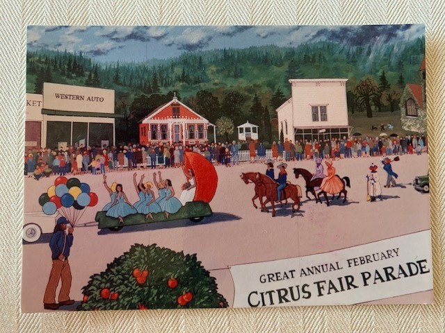 Original Postcard Historic Murals Cloverdale, California CA Citrus Fair Parade Original Postcard Historic Murals Cloverdale, California CA Citrus Fair Parade