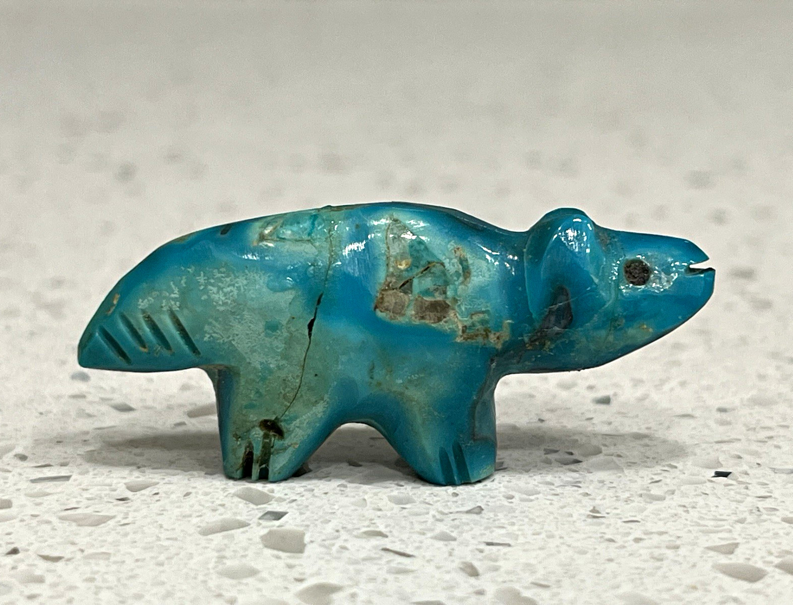 Zuni Fetish Vintage Turquoise Bushytail Zuni Fetish Vintage Turquoise Bushytail
