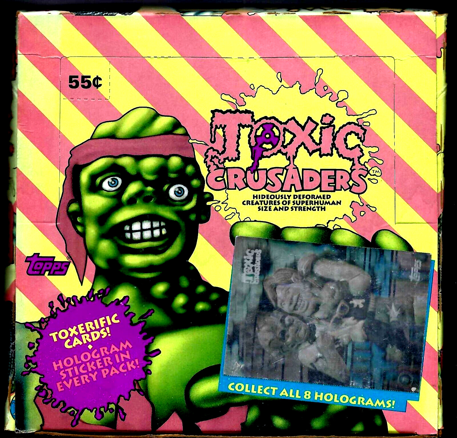 1991 Topps Toxic Crusaders Trading Cards Box 36 factory sealed packs w/Holograms