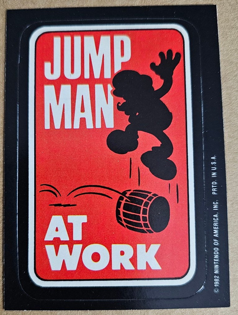 1982 TOPPS DONKEY KONG JUMP MAN AT WORK STICKER * MARIO * EX-/EX+ CONDITION 1982 TOPPS DONKEY KONG JUMP MAN AT WORK STICKER * MARIO * EX-/EX+ CONDITION