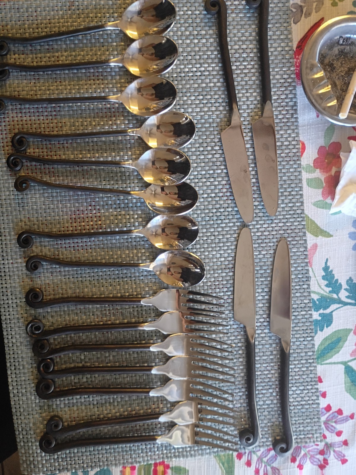 GOURMET SETTINGS Treble Clef 18/10 Stainless. Partial Set 19. Pcs. ( USED ) GOURMET SETTINGS Treble Clef 18/10 Stainless. Partial Set 19. Pcs. ( USED )