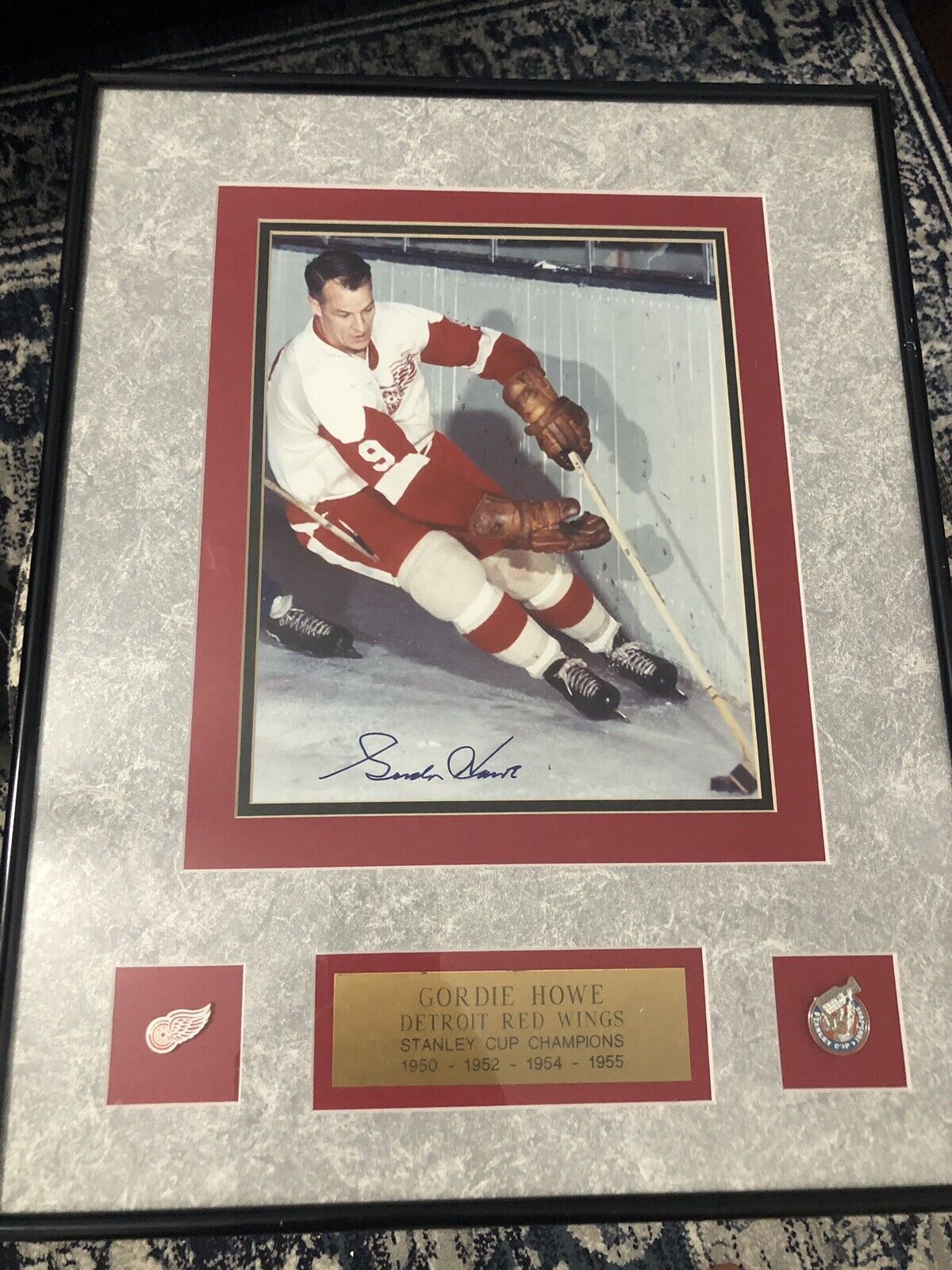 Gordie Howe autographed Detroit Red Wings 13x16 Plaque With Authentication