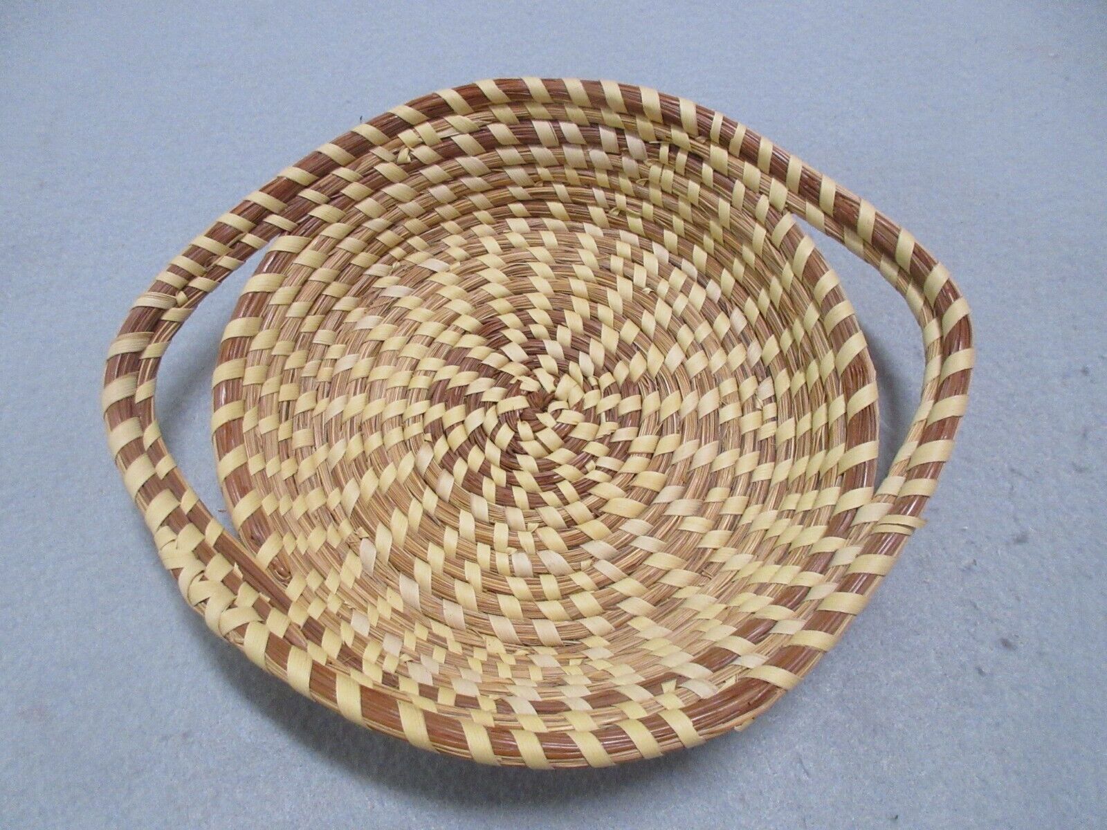 Vintage Gullah Sweetgrass Low Country Two Handled Bread Basket Charleston SC