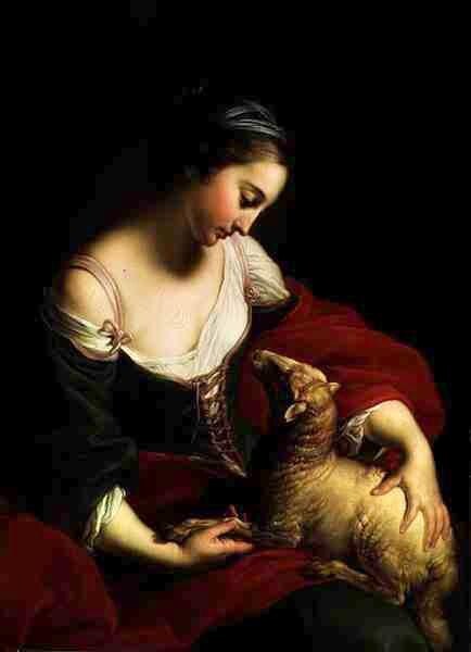 Oil painting Meekness-or-Love-Pompeo-Girolamo-Batoni-oil-painting-art