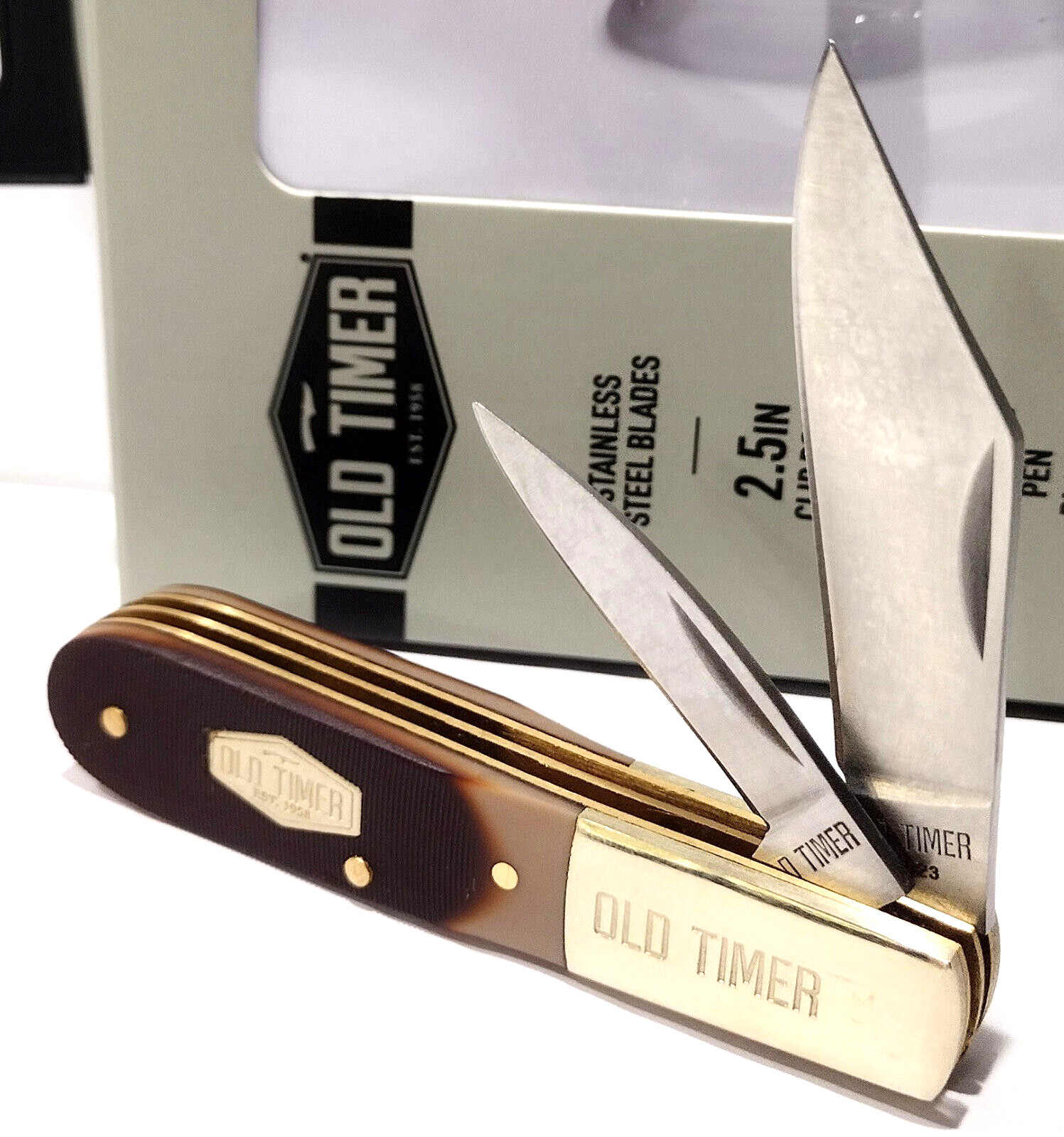 Schrade Old Timer Delrin Handles 2 Blade BARLOW Folding Pocket Knife 280OT EDC Schrade Old Timer Delrin Handles 2 Blade BARLOW Folding Pocket Knife 280OT EDC