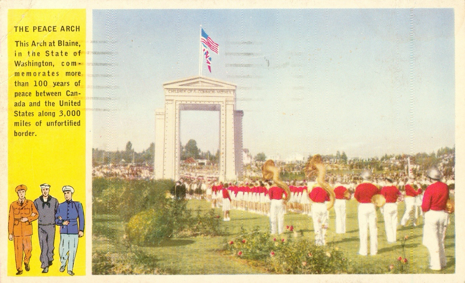 Washington State Progress Commission for Men in Forces Postcard Vintage 1943 N