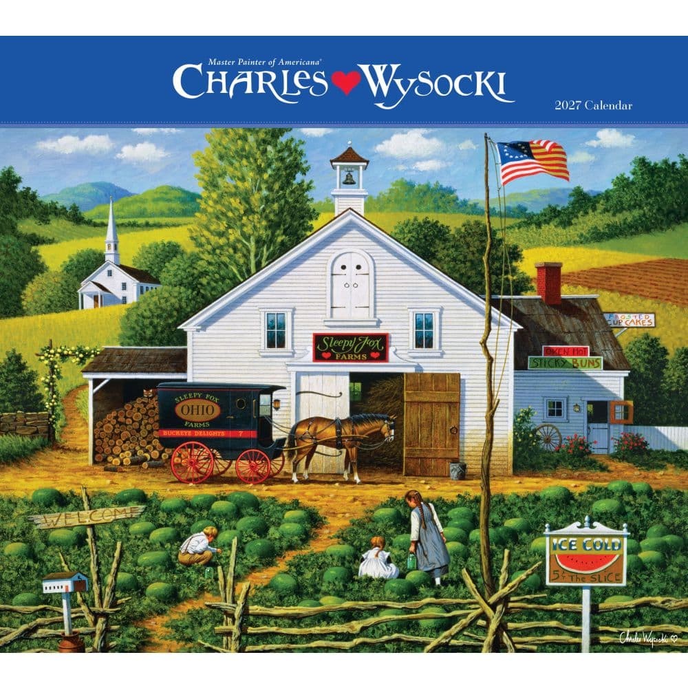 CHARLES WYSOCKI - AMERICANA - 2027 WALL CALENDAR - BRAND NEW - 270963 CHARLES WYSOCKI - AMERICANA - 2027 WALL CALENDAR - BRAND NEW - 270963