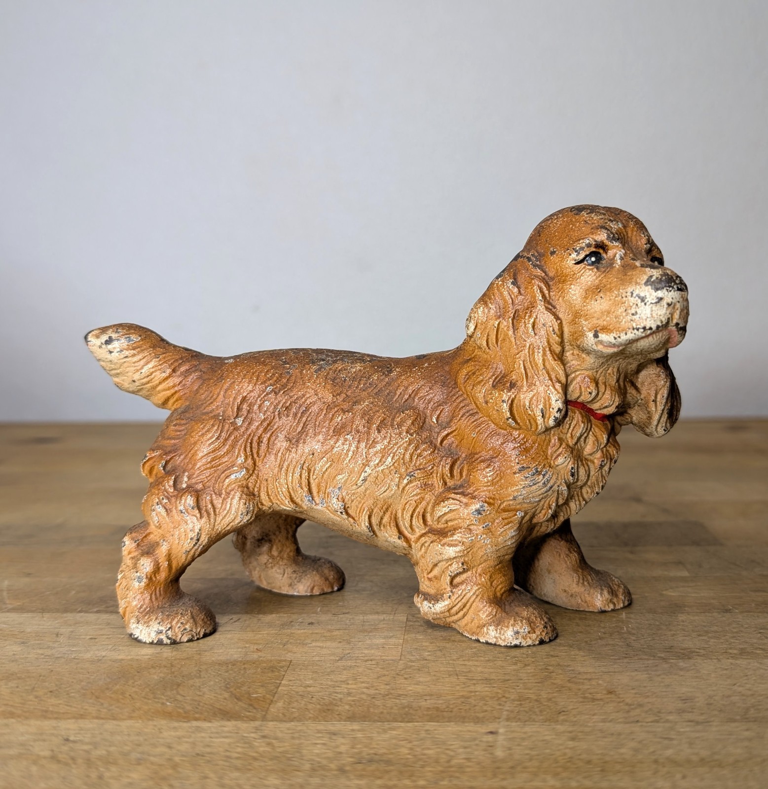 Vintage Hubley Cast Iron Cocker Spaniel Dog Doorstop Original Paint Heavy 5LB _A Vintage Hubley Cast Iron Cocker Spaniel Dog Doorstop Original Paint Heavy 5LB _A