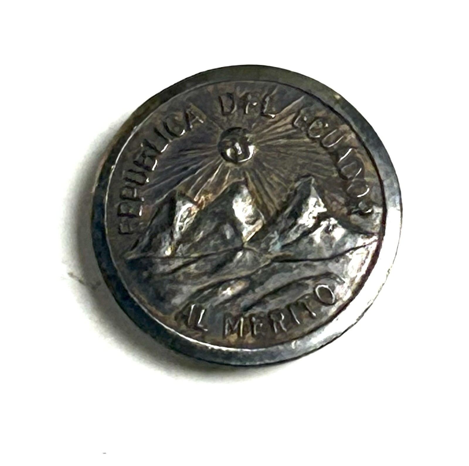 Ecuador National Order of Merit Medal Center Medallion Part Al Merito 0.75\